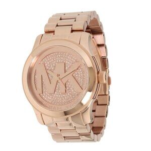 MK Runway Crystal Rose Gold tone Womens watch
